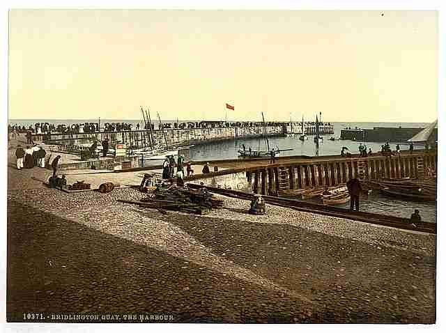 Vintage Bridlington the harbor Yorkshire 2 A4 Photo Print