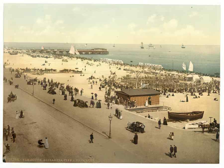 Vintage Britannia Pier And Parade Ie Promenade Yarmouth England A4 Photo Print