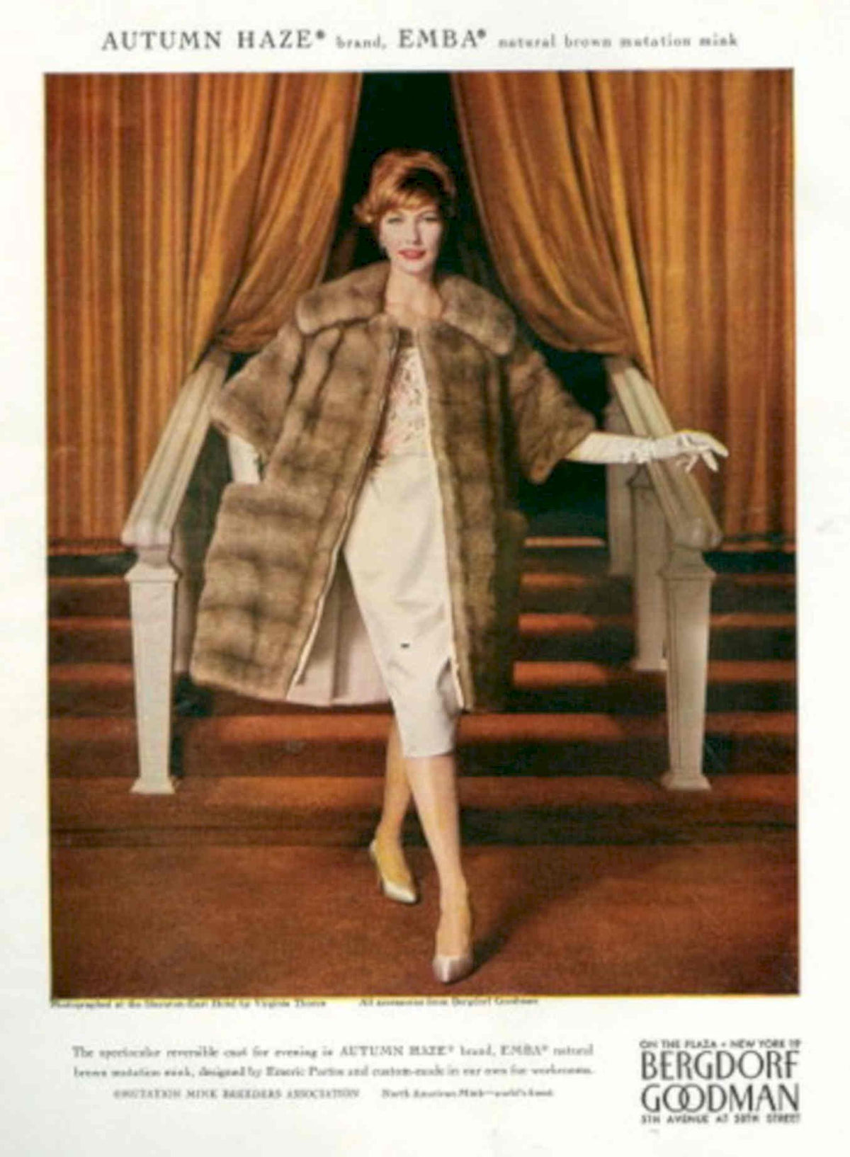 Vintage Brown Coat 1950s Vintage Retro Advert Poster