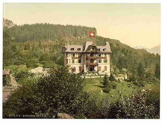 Vintage Brunig Spring House Brunig Bernese Oberland A4 Photo Print