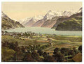 Vintage Brunnen and the Alps Lake Lucerne A4 Photo Print