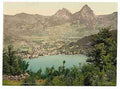 Vintage Brunnen and the Mythen Lake Lucerne I A4 Photo Print