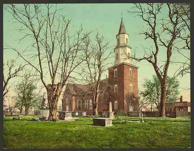 Vintage Bruton Parish Church Williamsburg Virginia A4 Photo Print