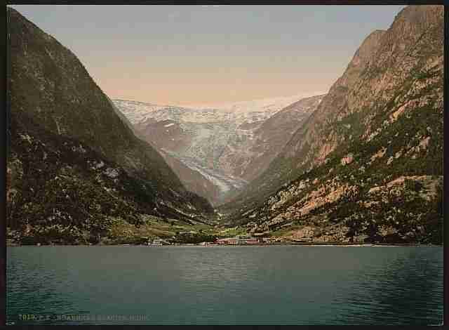 Vintage Buerbrae Glacier I Odde Hardanger Fjord A4 Photo Print