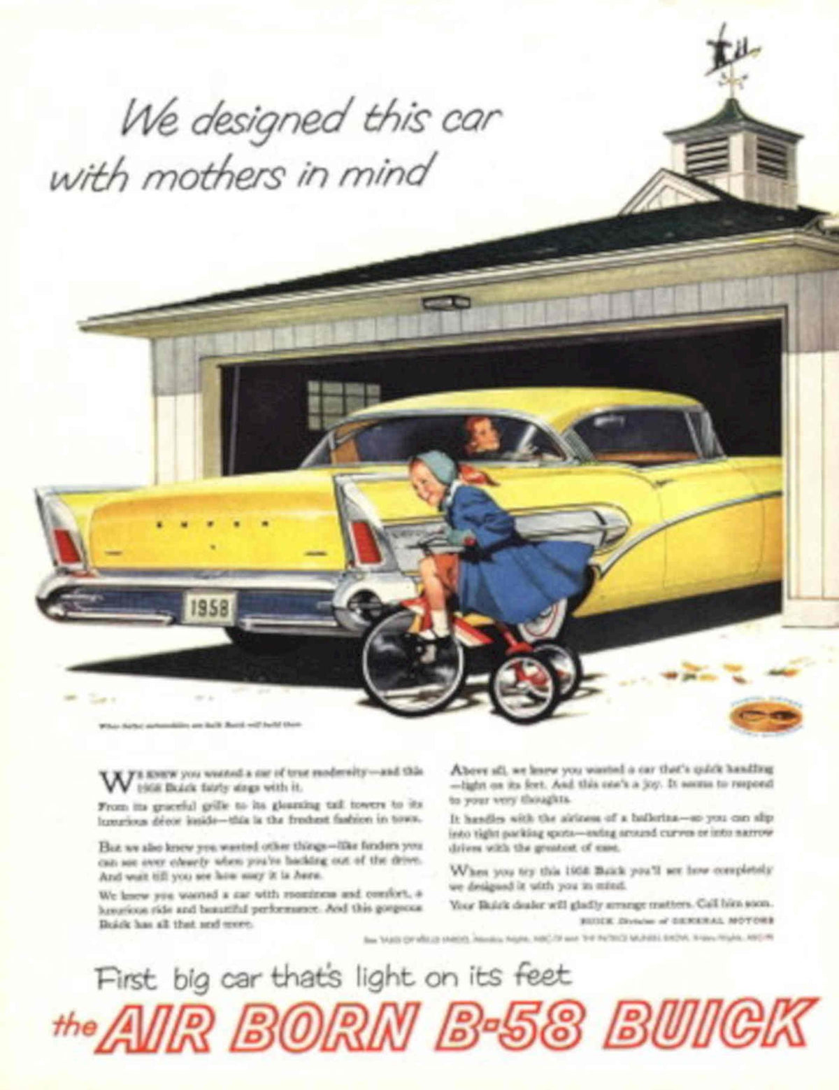 Vintage Buick B58 1950s Vintage Retro Advert Poster