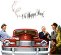 Vintage Buick Family 1940s Vintage Retro Advert Poster