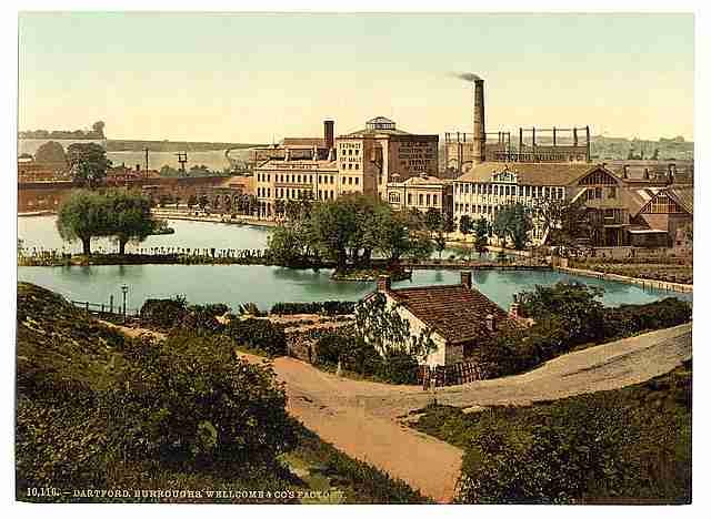 Vintage Burroughs Wellcome & Cos factory London and suburbs A4 Photo Print
