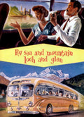 Vintage Bus Scenery 1950s Vintage Retro Advert Poster
