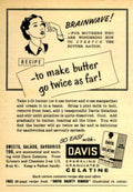 Vintage Butter Recipe 1950s Vintage Retro Advert Poster