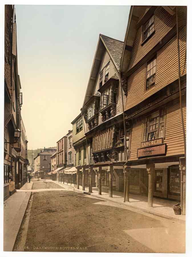 Vintage Butter Walk Dartmouth England A4 Photo Print