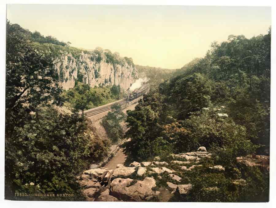 Vintage Buxton Chee Dale Derbyshire England A4 Photo Print