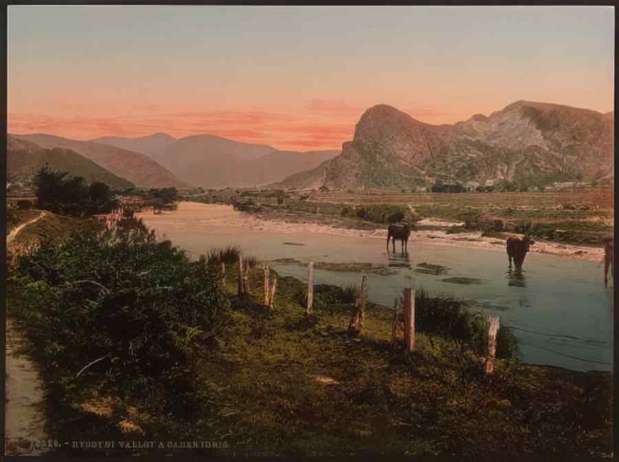 Vintage Cader Idris Ie Cadair Idris And Dyssyni Valley Cattle Study Wales A4 Photo Print