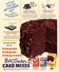 Vintage Cake Mix 1950s Vintage Retro Advert Poster