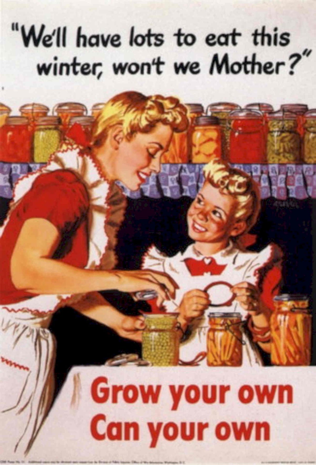 Vintage Canning Jars 1940s Vintage Retro Advert Poster