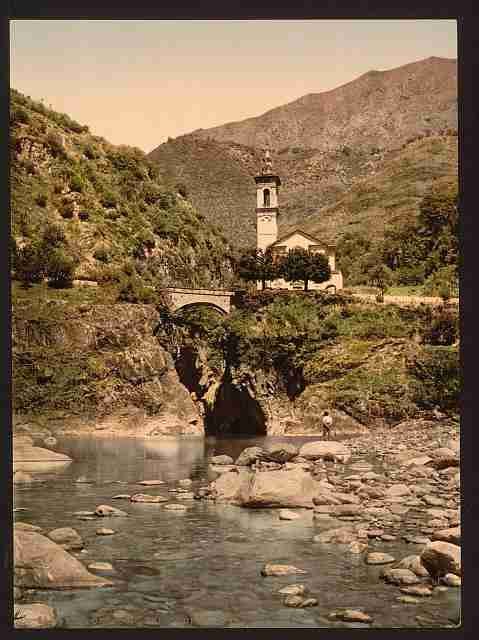Vintage Canobbia ie Cannobio Lake Maggiore A4 Photo Print