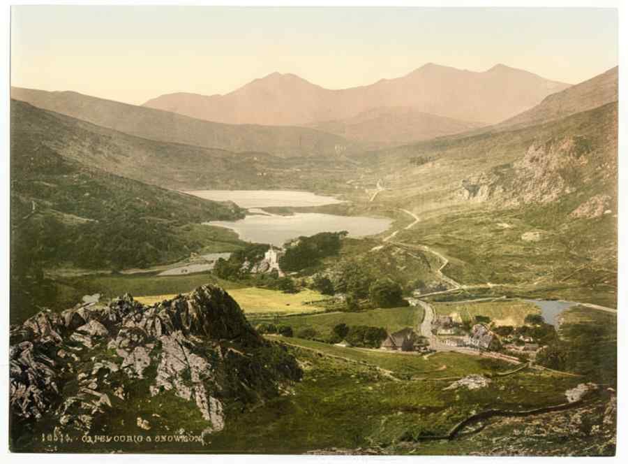 Vintage Capel Curig And Snowdon Wales A4 Photo Print