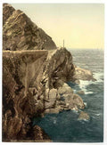 Vintage Capstone Steps Ilfracombe England A4 Photo Print