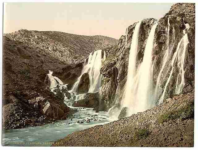 Vintage Cascade near Knin Dalmatia A4 Photo Print
