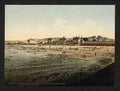 Vintage Casino and beach at low tide Cherbourg A4 Photo Print
