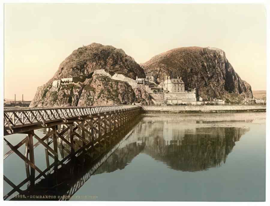 Vintage Castle From Pier Dumbarton Scotland A4 Photo Print