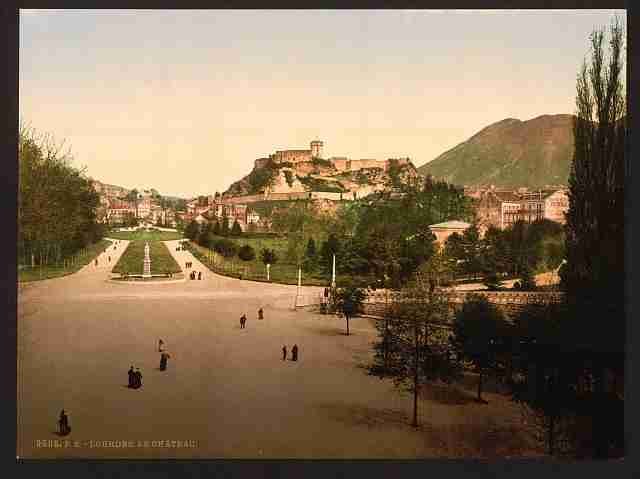 Vintage Castle Lourdes Pyrenees A4 Photo Print