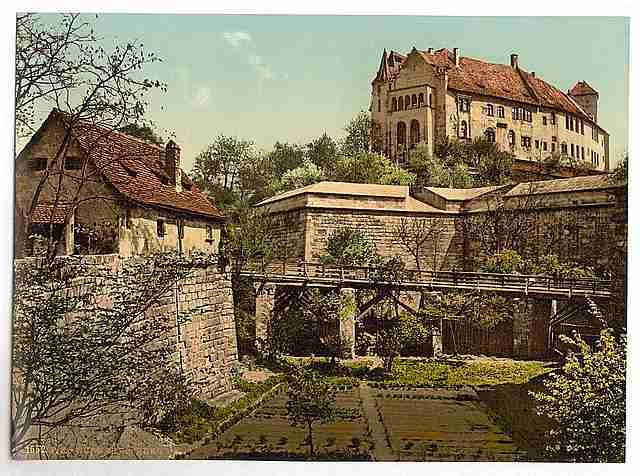Vintage Castle Nuremberg Bavaria A4 Photo Print
