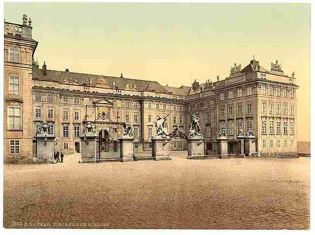 Vintage Castle Prague Bohemia A4 Photo Print