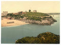 Vintage Castle Tenby Wales A4 Photo Print