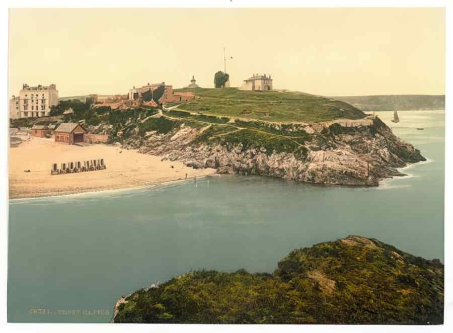 Vintage Castle Tenby Wales A4 Photo Print