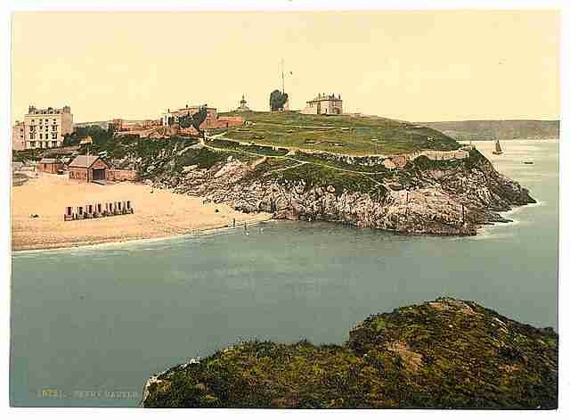 Vintage Castle Tenby A4 Photo Print