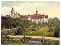 Vintage Castle and rose garden Colberg Pommeraina A4 Photo Print