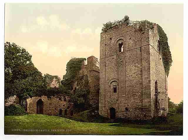 Vintage Castle the keep Goodrich A4 Photo Print