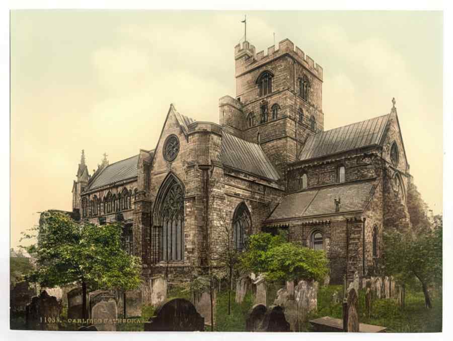 Vintage Cathedral Carlisle England A4 Photo Print