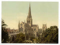 Vintage Cathedral Chichester England A4 Photo Print