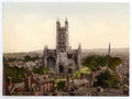 Vintage Cathedral From Church Tower Gloucester England A4 Photo Print