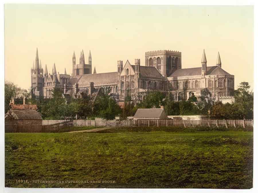 Vintage Cathedral From South Peterborough England A4 Photo Print