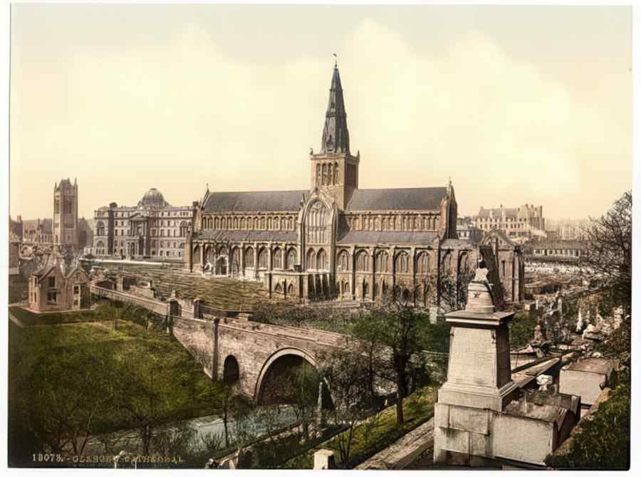Vintage Cathedral Glasgow Scotland A4 Photo Print