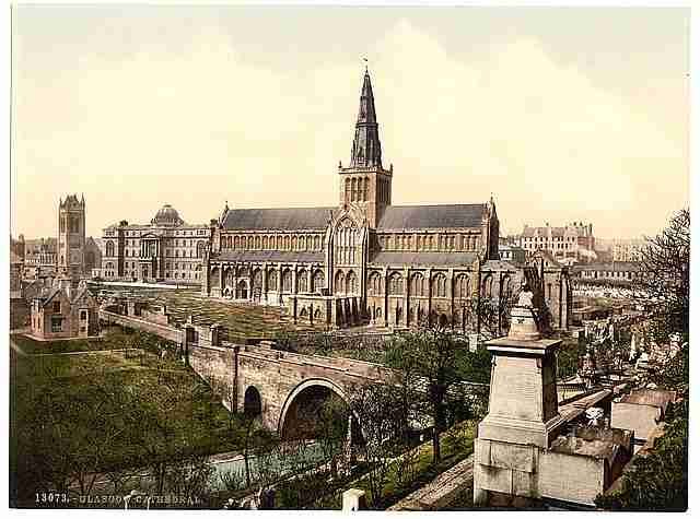 Vintage Cathedral Glasgow A4 Photo Print