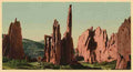 Vintage Cathedral Spires A4 Photo Print