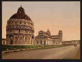 Vintage Cathedral Square Pisa A4 Photo Print