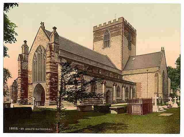 Vintage Cathedral St Asaph A4 Photo Print