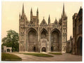 Vintage Cathedral West Front Peterborough England A4 Photo Print