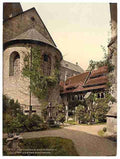 Vintage Cathedral churchyard Hildesheim Hanover A4 Photo Print