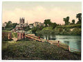 Vintage Cathedral from Wye Meadows Hereford A4 Photo Print