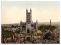 Vintage Cathedral from church tower Gloucester A4 Photo Print