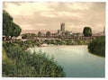 Vintage Cathedral from river Gloucester A4 Photo Print