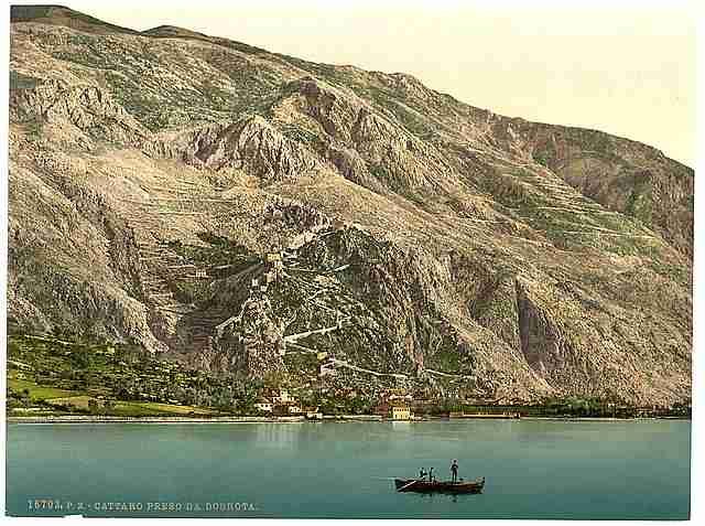 Vintage Cattaro II from Dobrota Dalmatia A4 Photo Print