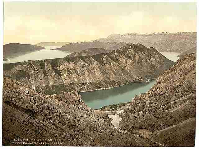 Vintage Cattaro view of the gulf Dalmatia A4 Photo Print
