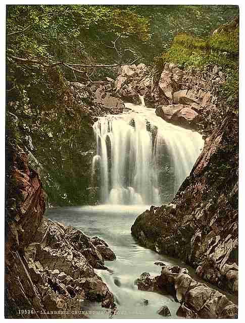 Vintage Cennant Mawr Lower Fall Llanberis A4 Photo Print