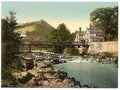 Vintage Chain Bridge Hotel Berwyn Valley Llangollen A4 Photo Print